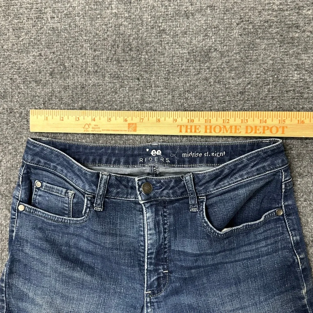 Lee Riders Jeans Womens Size 10M Blue Midrise Straight Leg Stretch Denim Casual